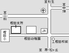 樫田支所地図