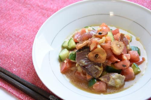 かつおのカレー風味マリネ