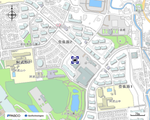 阿武山公民館周辺の地図