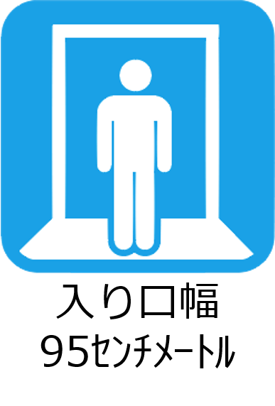 入り口幅95センチメートル