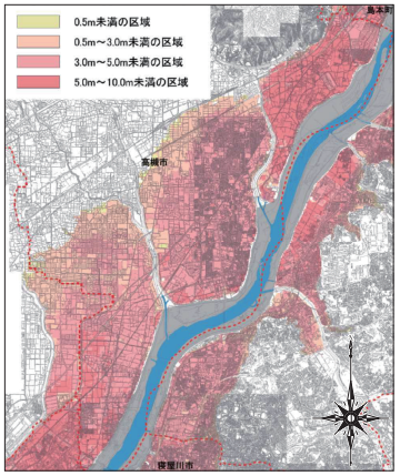 淀川洪水浸水想定区域図