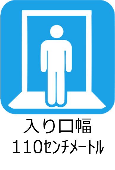 入り口幅110センチメートル