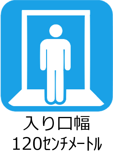 入り口幅120センチメートル