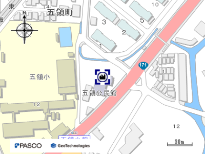 五領公民館地図