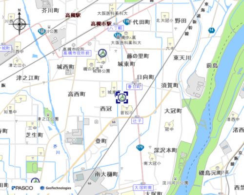 春日青少年交流センターの位置図