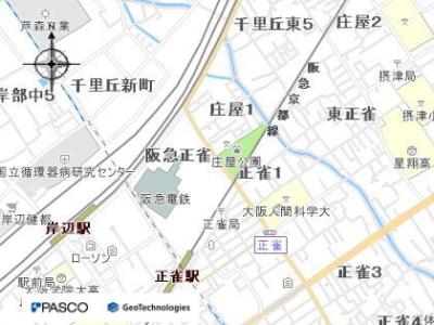 大阪人間科学大学位置図