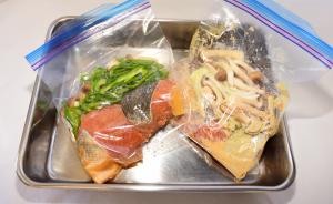 冷凍した鮭のレシピ2品の写真