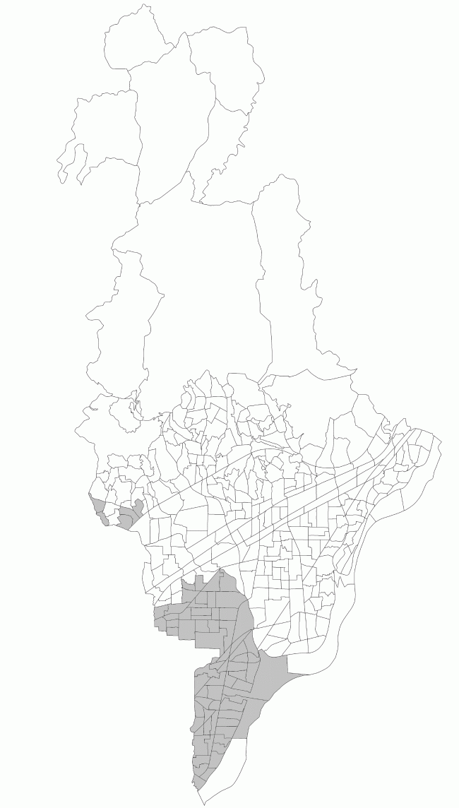 安威川周辺地域の図