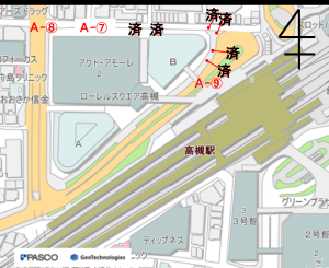 JR高槻駅北駅前広場周辺設置箇所