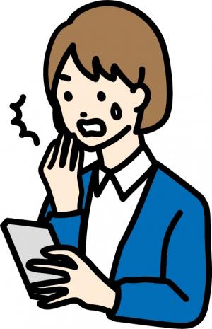 びっくりする女性