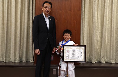 濱田市長と谷口さん