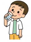 水を飲む人