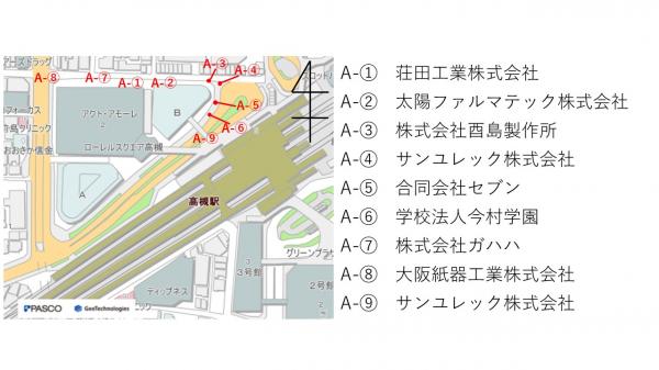 広告掲載場所説明用（JR高槻駅北駅前広場）