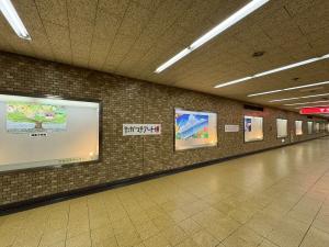 中学校美術部展風景