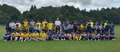サッカーチームメンバーと濱田市長