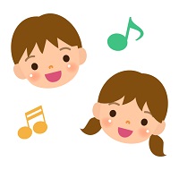 歌う子どものイラスト