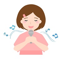 歌う女性のイラスト