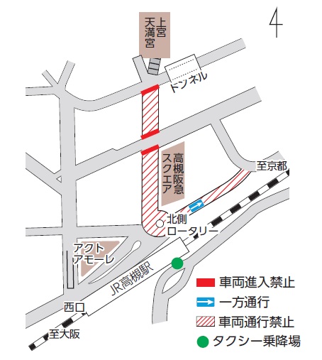天神まつり交通規制地図