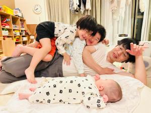 鏡餅親子の語らい