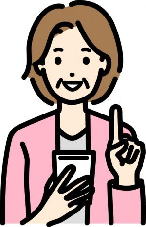 スマホを操作する女性