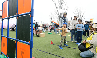 フリスビーの様子