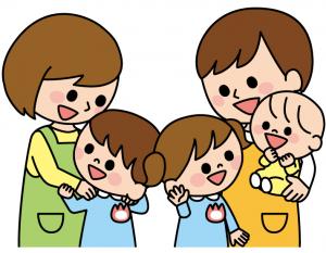 保育士と子どもたちのイラスト