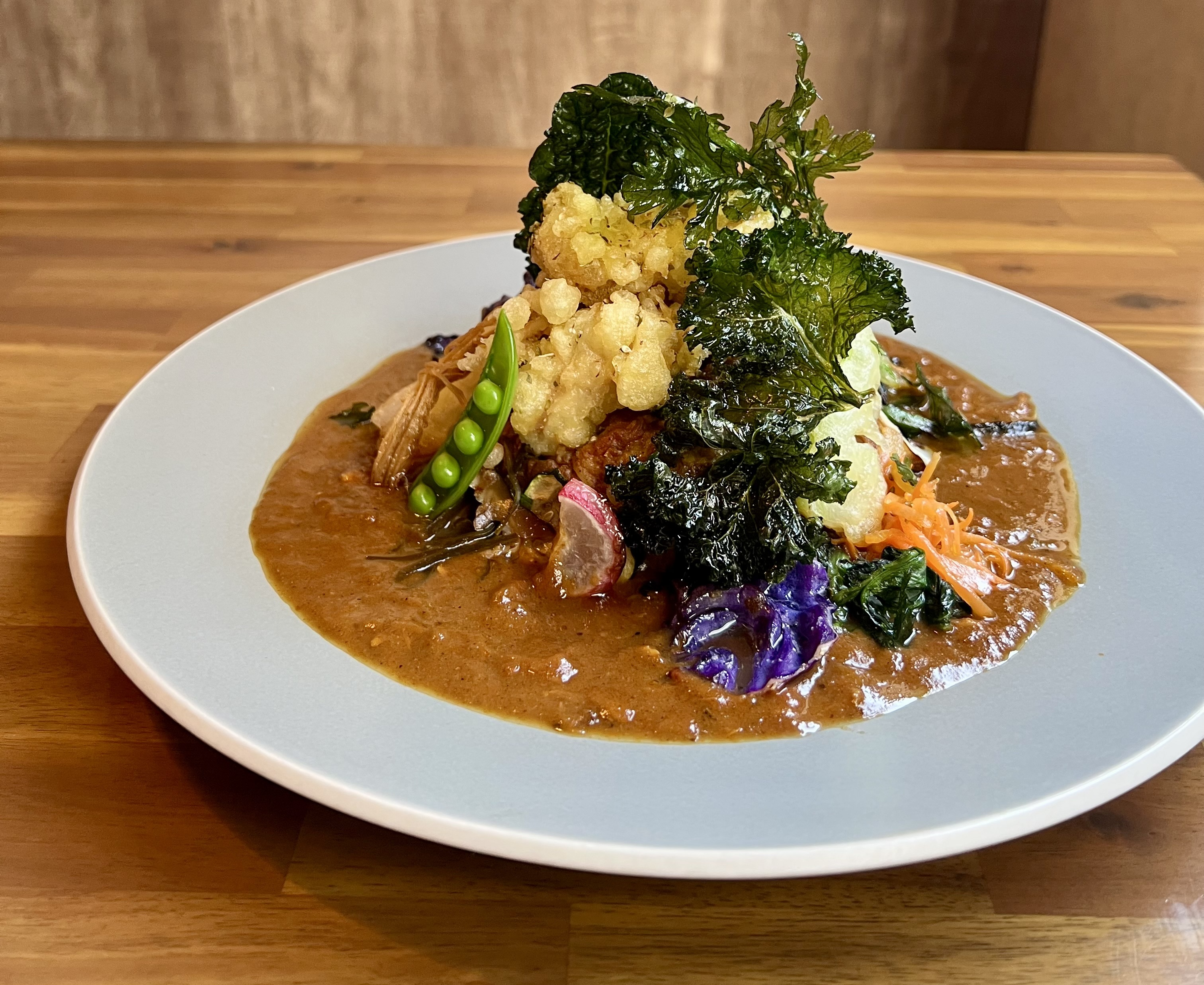 とり天野菜増しカレー