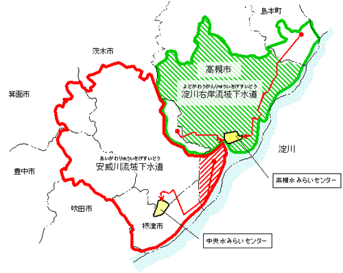 流域下水道区域図の画像