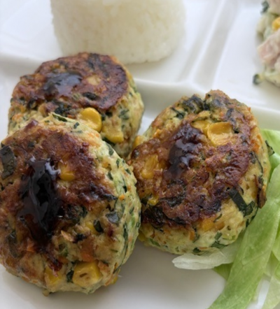 カラフル豆腐バーグ