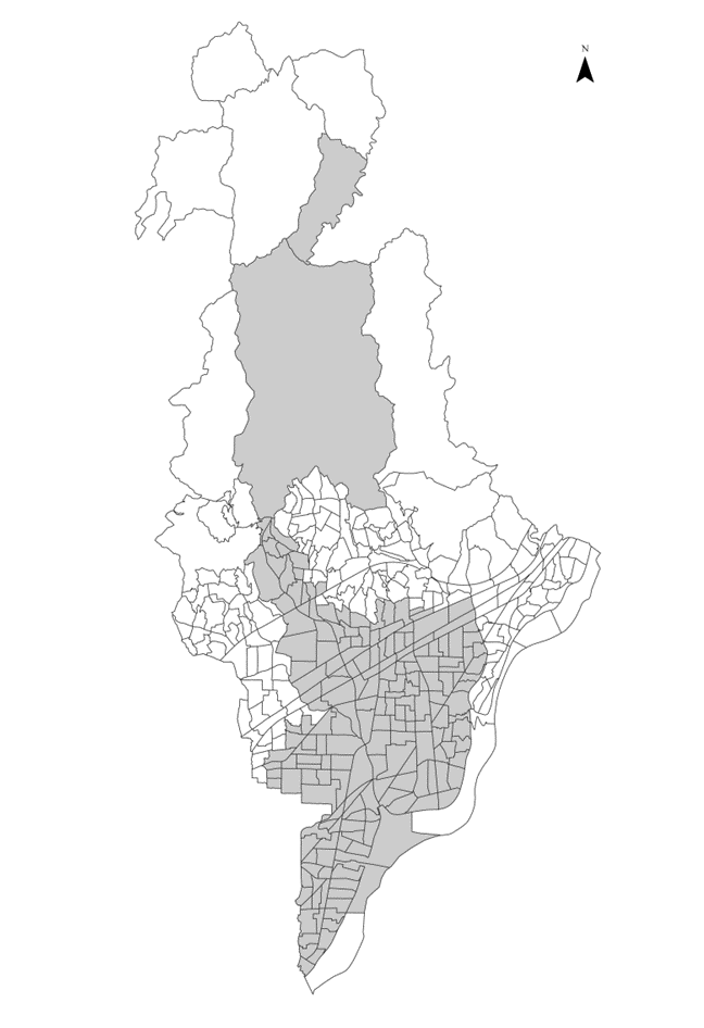 芥川周辺地域の図