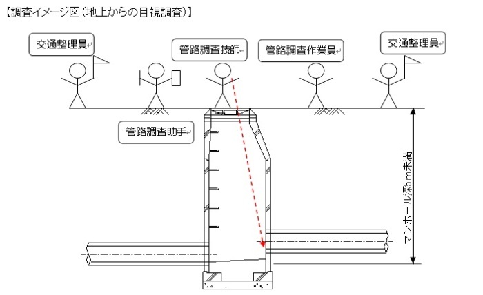 地上からの目視調査のイメージ図