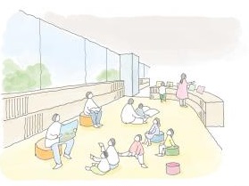 リニューアル後の小寺池図書館のイメージ図