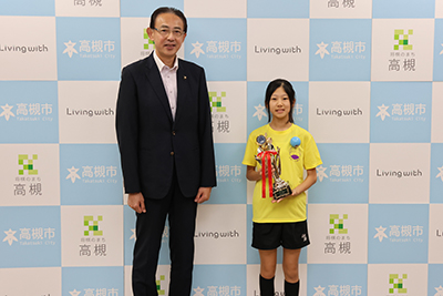 けん玉全国大会優勝表敬訪問