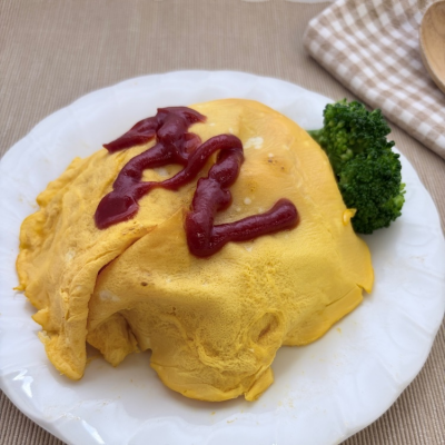レンジでオムライス