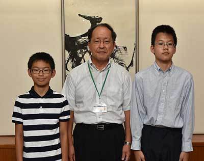 畑山敏輝さんと谷知颯太さんが将棋の全国大会に出場の画像