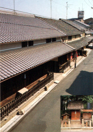旧芥川宿と一里塚の画像