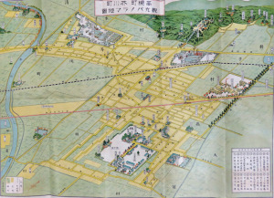 高槻町芥川町観光パノラマ地図（昭和5年）の画像