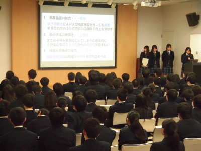 生徒による演説会の画像1