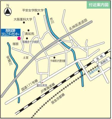 西阿武野コミュニティセンター地図