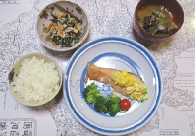 鮭のカラフル菜種焼き