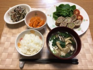 豚肉ロール定食