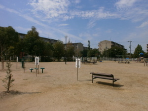 芝生第三公園の健康遊具の画像