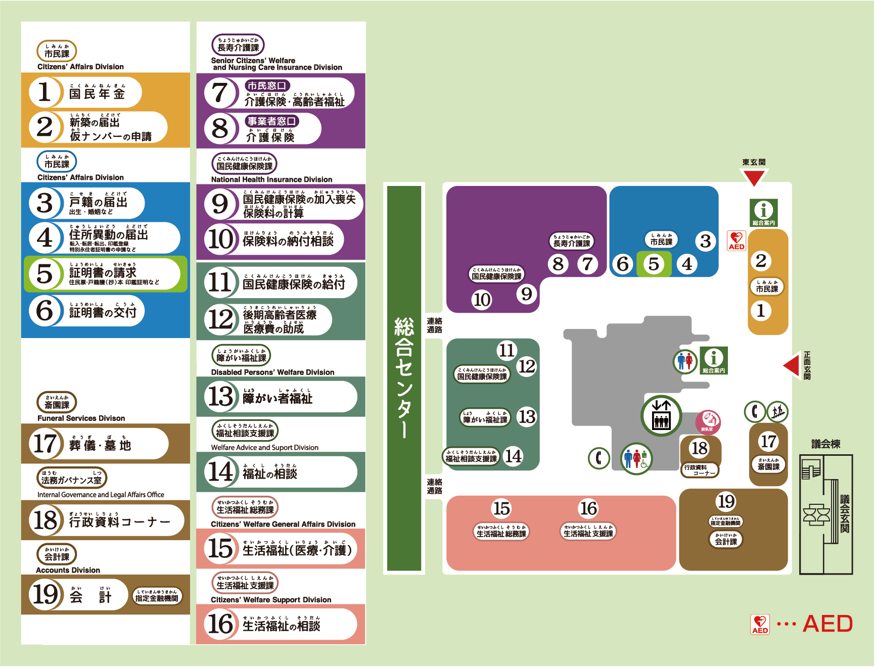 本館1階案内図