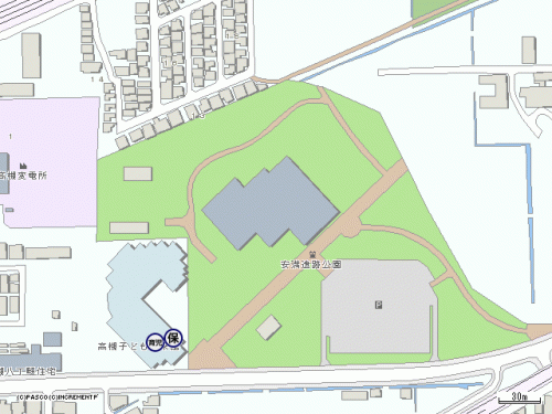 安満遺跡公園（全角スペース→半角に）周辺地図