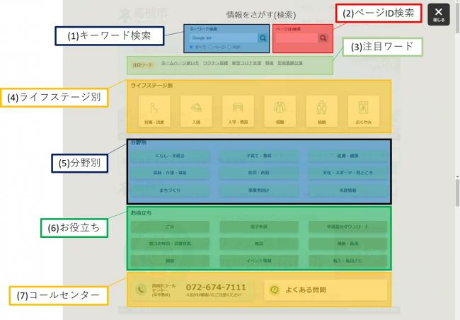 検索画面を展開した説明画像