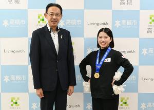 山崎さんと濱田市長