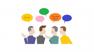 フランス語で話す人のイラスト