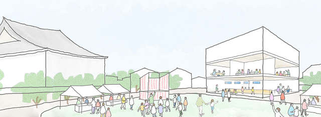 支所・公民館のイメージイラスト