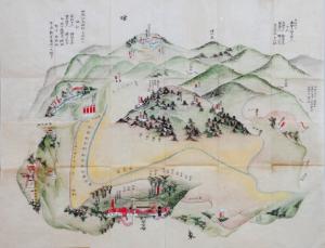 高槻藩によるの鹿狩の様子を描いた絵図(高槻市立しろあと歴史館蔵)