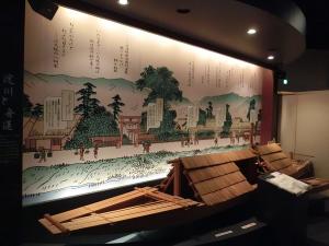 しろあと歴史館に展示されている淀川三十石船の模型